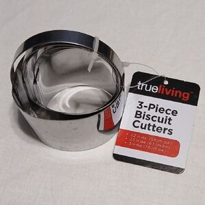 True Living Silver Biscuit Cutters Set
